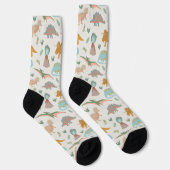 Dinosaurier Kinder Handgezeichnet Boho Dinosaurier Socken (Rechts)