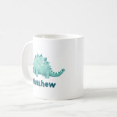 Dinosaurier-Kinder Stegosaurus Kaffeetasse (Vorderseite Links)