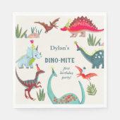 Dinosaurier Kindergeburtstag Party Serviette (Vorderseite)