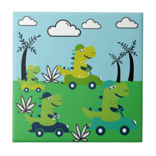 Dinosaurier-Kinderzimmer-Dekoration für kleine Kin Fliese