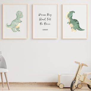Dinosaurier Kinderzimmer Kunst, Personalisierter T Bilderwand Sets