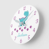 Dinosaurier-Kinderzimmer oder Kids-Wall-Uhr Runde Wanduhr (Winkel)