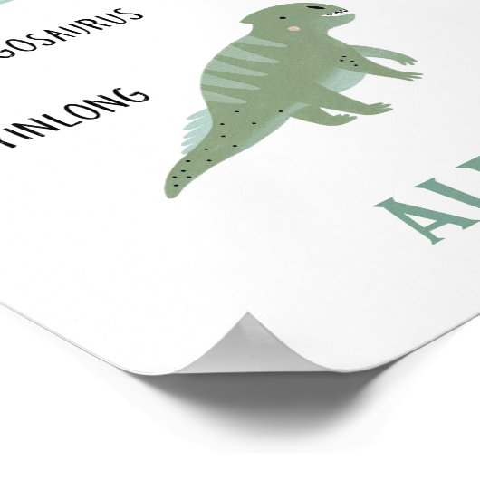 Dinosaurier Kinderzimmer Poster (Ecke)