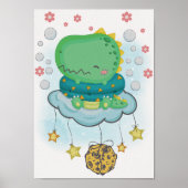 Dinosaurier Kinderzimmer Print Dino Kids Room Post Poster (Vorne)