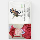 Dinosaurier Klasse 2024 Kinder Abschluss Foto Weiß Banner (Vertikal)