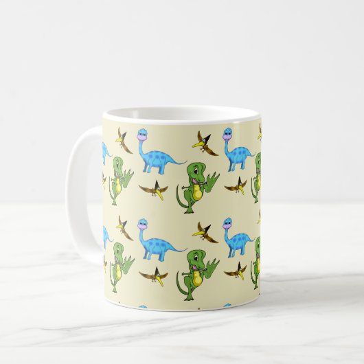 Dinosaurier Klassische Tasse (Vorderseite Links)