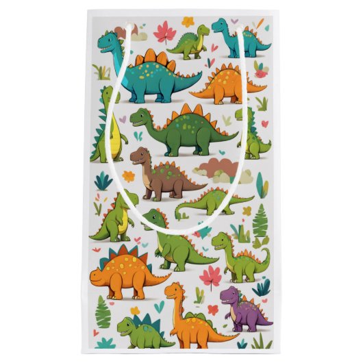 Dinosaurier Kleine Geschenktüte (Vorderseite)