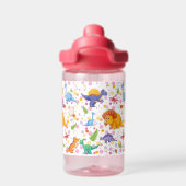 Dinosaurier Kleinkind personalize Name Dable Trinkflasche (Rückseite)
