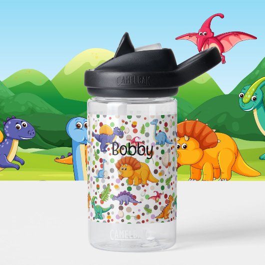 Dinosaurier Kleinkind personalize Name Dable Water Trinkflasche