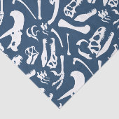 Dinosaurier-Knochen (blau) Seidenpapier (Ausschnitt)