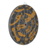 Dinosaurier-Knochen (grau) Dartscheibe (Vorderseite Links)