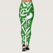 Dinosaurier-Knochen (Grün) Leggings (Rückseite)