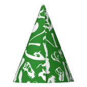 Dinosaurier-Knochen (Grün) Partyhütchen (Rückseite)