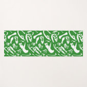 Dinosaurier-Knochen (Grün) Yogamatte (Vorderseite (Horizontal))