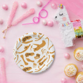 Dinosaurier-Knochen Pappteller (Party)