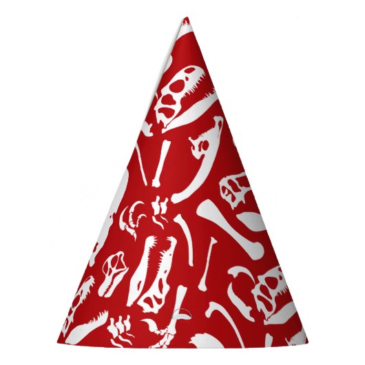 Dinosaurier-Knochen (rot) Partyhütchen (Links)