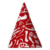 Dinosaurier-Knochen (rot) Partyhütchen (Rechts)