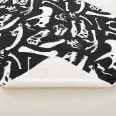 Dinosaurier-Knochen (Schwarzweiss) Sherpadecke (3/4)