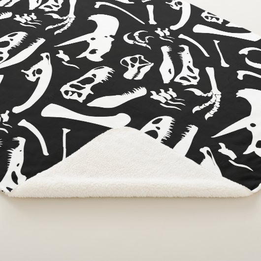 Dinosaurier-Knochen (Schwarzweiss) Sherpadecke (3/4)