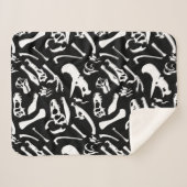 Dinosaurier-Knochen (Schwarzweiss) Sherpadecke (Vorderseite (Horizontal))