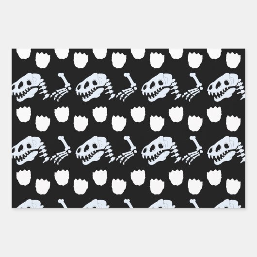 Dinosaurier Knochen Wrapping Paper Geschenkpapier Set (Vorderseite 3)