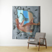 Dinosaurier kommen durch wandteppich (Beispiel)