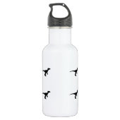 Dinosaurier-Kontur-Juraära Edelstahlflasche (Rückseite)