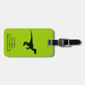 Dinosaurier-Kontur-Juraära Gepäckanhänger (Vorderseite horizontal)