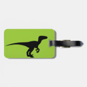 Dinosaurier-Kontur-Juraära Gepäckanhänger (Rückseite horizontal)