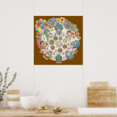 Dinosaurier-Kostüm-Party für Kinder Poster (Küche)