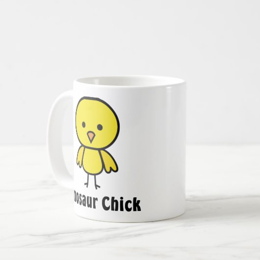 Dinosaurier-Küken Kaffeetasse (Vorderseite Links)