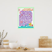 Dinosaurier Labyrinth Puzzle Game Poster (Küche)