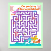 Dinosaurier Labyrinth Puzzle Game Poster (Vorne)