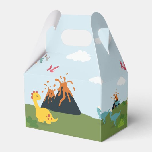 Dinosaurier Land/Dino Land mit Vulkangeburt Geschenkschachtel (Rückseite)