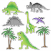 Dinosaurier Land Niedlich Dino Sticker Collection (Vorderseite)