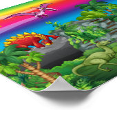 Dinosaurier Land Print, Value Poster Paper (Matte) (Ecke)