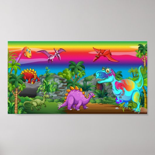 Dinosaurier Land Print, Value Poster Paper (Matte) (Vorne)