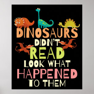 Dinosaurier las nicht, was passiert ist, Lehrer Poster