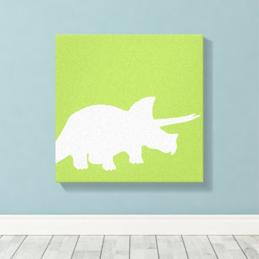 Dinosaurier Leinwand Kunst in Grün (Insitu (Holzboden))