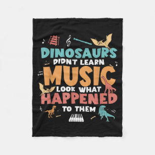 Dinosaurier lernten keine Musik Lehrer Schüler Hum Fleecedecke