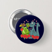 Dinosaurier-Liebe Button (Vorne & Hinten)