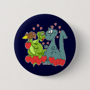 Dinosaurier-Liebe Button