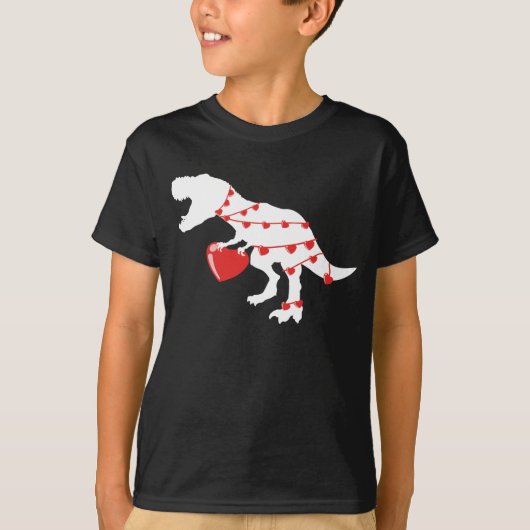 Dinosaurier Liebe Herzlichen Glückwunsch Valentins T-Shirt (Vorderseite)