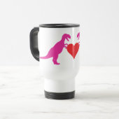Dinosaurier-Liebe ist Liebe Reisebecher (Vorderseite Links)