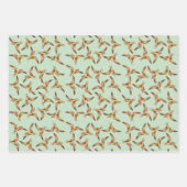 Dinosaurier Liebe Wrapping Paper Flat Sheet Set 3 Geschenkpapier Set (Vorderseite 2)