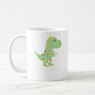 Dinosaurier-lustiges Geschenk des Weihnachtsbaum-T Kaffeetasse