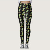 Dinosaurier-lustiges Geschenk des Weihnachtsbaum-T Leggings (Vorderseite)