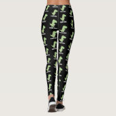 Dinosaurier-lustiges Geschenk des Weihnachtsbaum-T Leggings (Rückseite)