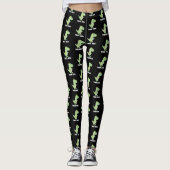 Dinosaurier-lustiges Geschenk des Weihnachtsbaum-T Leggings (Vorderseite)