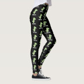 Dinosaurier-lustiges Geschenk des Weihnachtsbaum-T Leggings (Rechts)